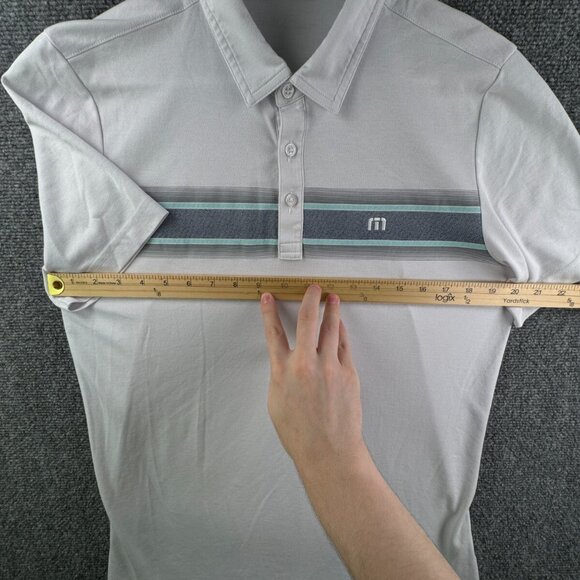 Travis Mathew Short Sleeve Golf Polo Shirt Men White Medium Cotton Polyester - Picture 5 of 15